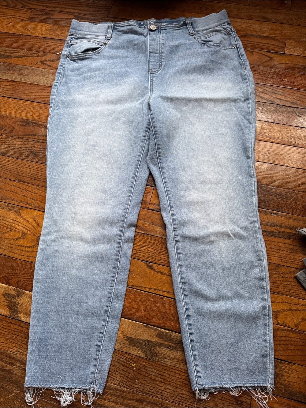 Terra & Sky Light Blue Cropped Ankle Jeans